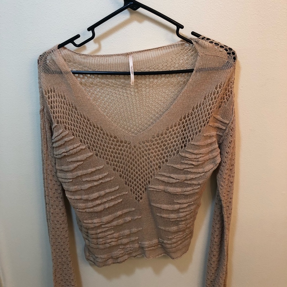 Free People Cropped Knit Top